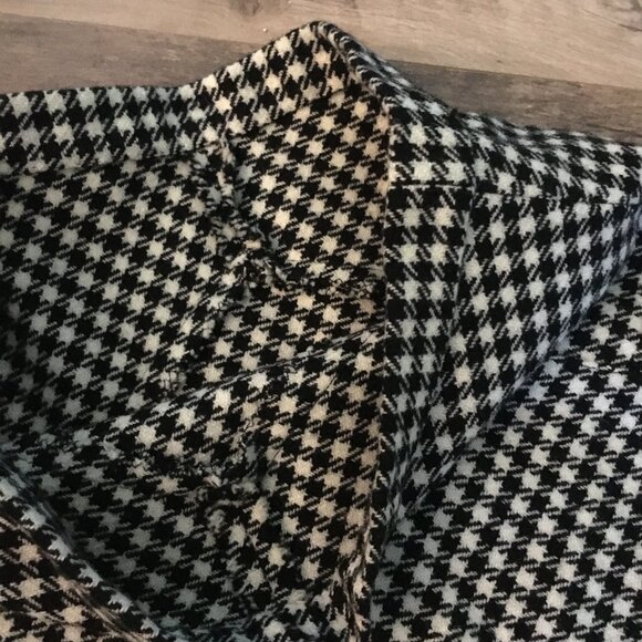 Vintage Rockabilly Houndstooth A-Line Midi Skirt 28W - Picture 7 of 15